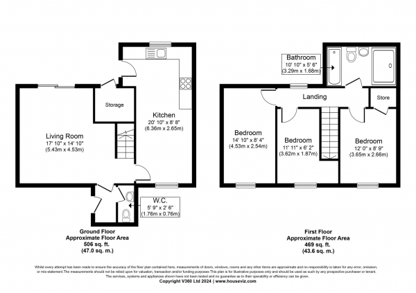 Floor Plan Image for 3 Bedroom End of Terrace House for Sale in Partridge Green, Basildon