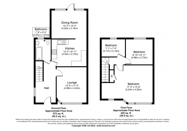 Floor Plan Image for 3 Bedroom Terraced House for Sale in Joydon Drive, Chadwell Heath, Romford, RM6