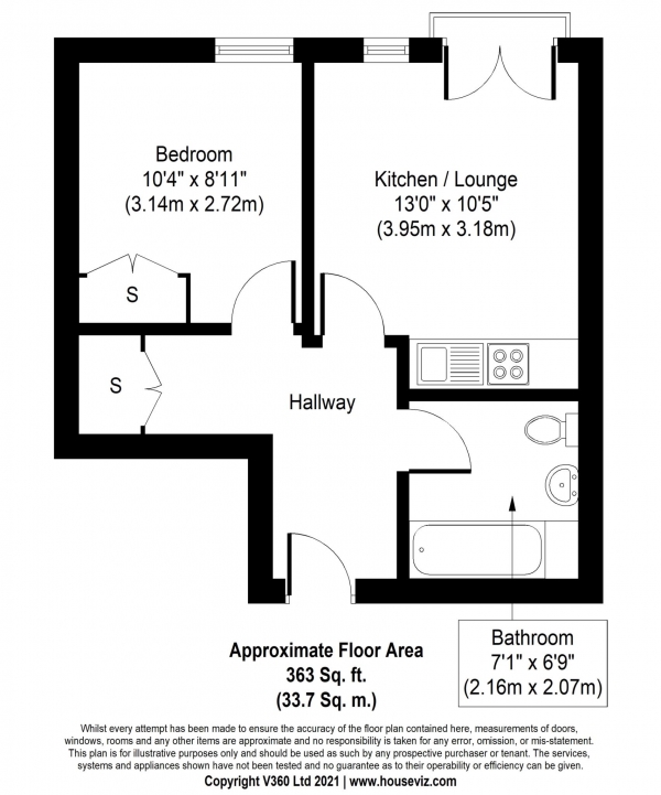 Floor Plan Image for 1 Bedroom Apartment for Sale in Parham Drive, Gateway Court, Ilford, IG2