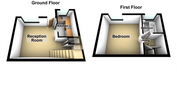 Floor Plan for 1 Bedroom Property for Sale in Oulton Close, Thamesmead, SE28 8LT, Thamesmead, SE28, 8LT - Guide Price &pound250,000