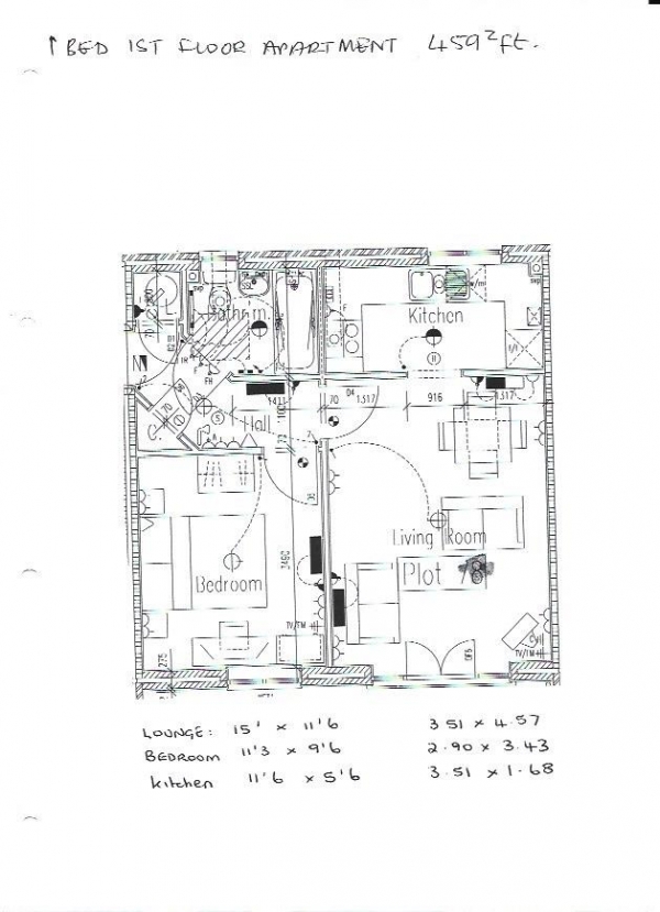 Floor Plan Image for 1 Bedroom Apartment for Sale in Teasel Crescent, Thamesmead West, SE28 0LP