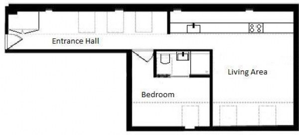 Floor Plan Image for 1 Bedroom Apartment for Sale in Hawley Road, Wilmington, DA1 1AU