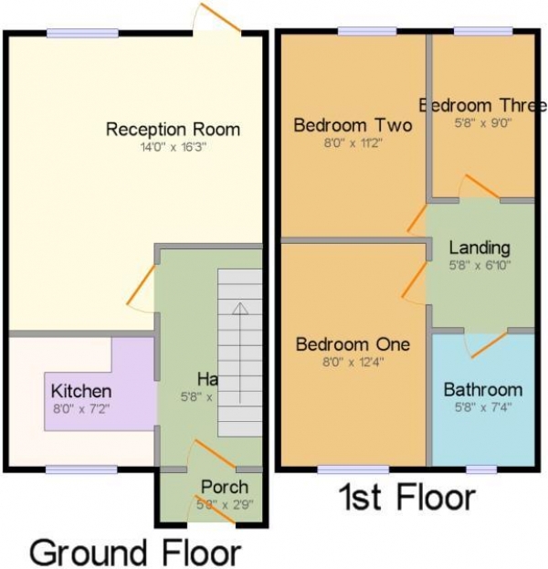 Floor Plan Image for 3 Bedroom Property for Sale in Temple Close, West Thamesmead, SE28 0EN