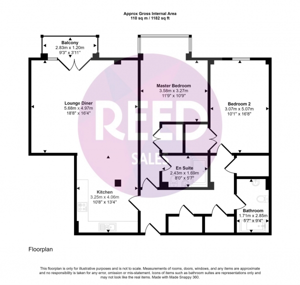 Floor Plan Image for 2 Bedroom Apartment to Rent in London Road, Southend On Sea