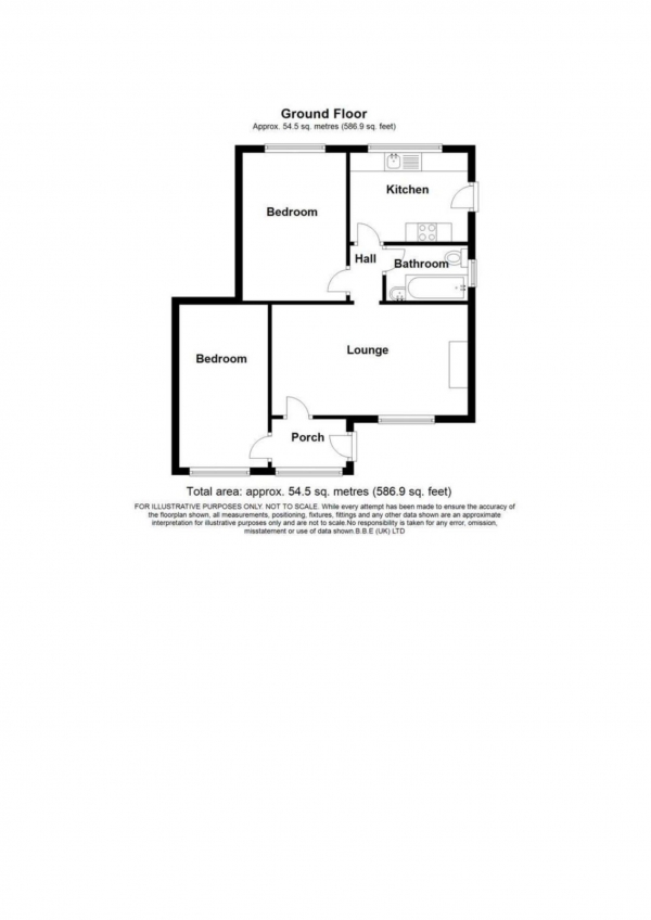 Floor Plan Image for 2 Bedroom Bungalow to Rent in Griffin Avenue, Canvey Island