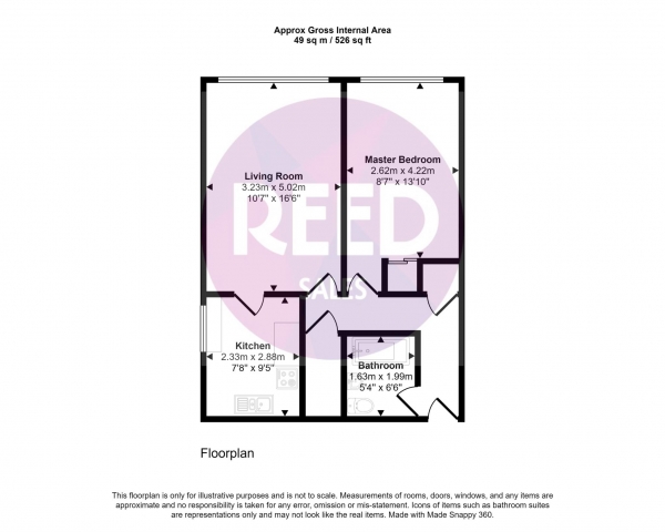 Floor Plan Image for 1 Bedroom Flat for Sale in Salisbury