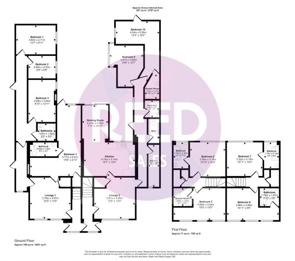 Floor Plan Image for 10 Bedroom Detached House for Sale in Dorset Gardens, Rochford