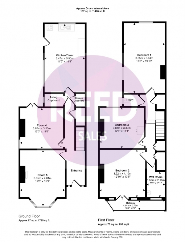 Floor Plan Image for 5 Bedroom Semi-Detached House for Sale in Heygate Avenue, Southend On Sea