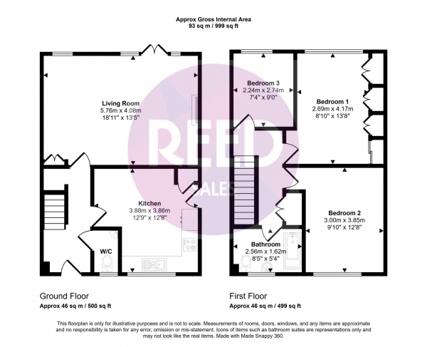 Floor Plan Image for 3 Bedroom Detached House for Sale in Yarnacott, Shoeburyness