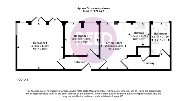 Floor Plan Image for 2 Bedroom Flat for Sale in Skyline Plaza Victoria Avenue, Southend On Sea