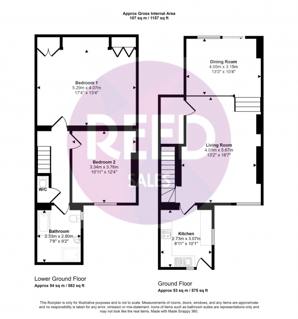 Floor Plan Image for 2 Bedroom Flat to Rent in Eastern Esplande, Southend On Sea