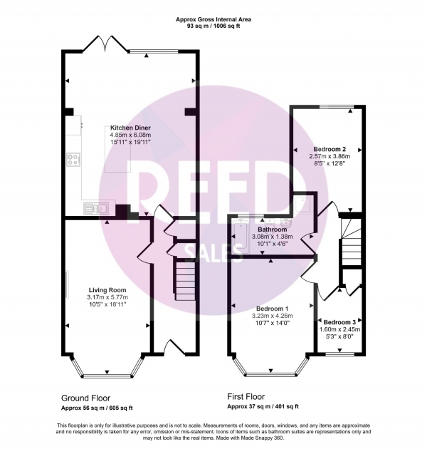 Floor Plan Image for 3 Bedroom Terraced House for Sale in Inverness  Avenue, Westcliff On Sea