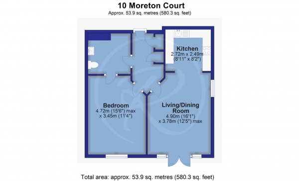 Floor Plan Image for 1 Bedroom Apartment for Sale in Moreton Court, Birdwood Crescent, Bideford