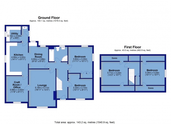 Floor Plan Image for 4 Bedroom Detached House for Sale in Abbotsham