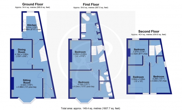 Floor Plan Image for 5 Bedroom End of Terrace House for Sale in Abbotsham Road, Bideford