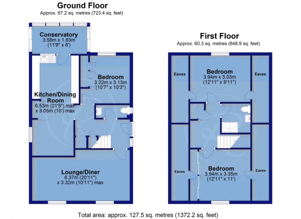 Floor Plan Image for 3 Bedroom Detached House for Sale in College Close, Westward Ho!