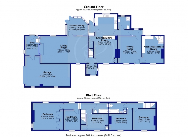 Floor Plan Image for 5 Bedroom Detached House for Sale in Littleham