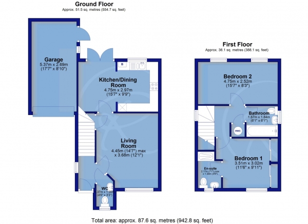 Floor Plan Image for 2 Bedroom Link Detached House for Sale in Benson Drive, Northam