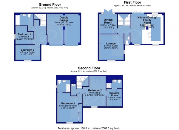 Floor Plan Image for 4 Bedroom Detached House for Sale in Thornton Close, Bideford