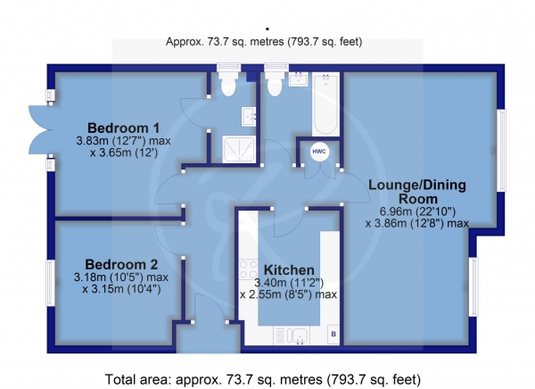 Floor Plan Image for 2 Bedroom Detached House for Sale in Dudley Way, Westward Ho!