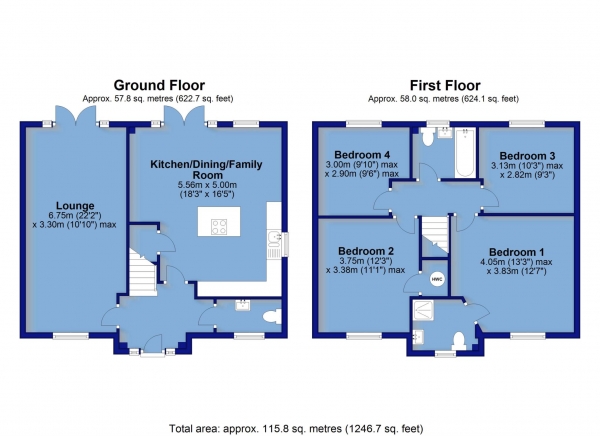 Floor Plan Image for 4 Bedroom Detached House for Sale in Kathleen Grange, Bideford