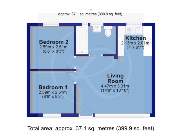 Floor Plan Image for 2 Bedroom Chalet for Sale in Bucklands, Buck`s Cross