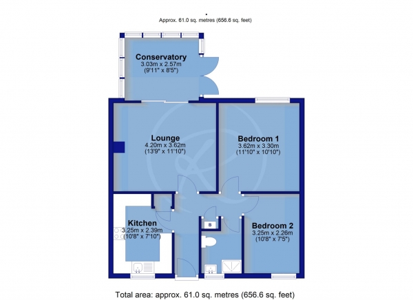 Floor Plan Image for 2 Bedroom Bungalow for Sale in South Avenue, Bideford