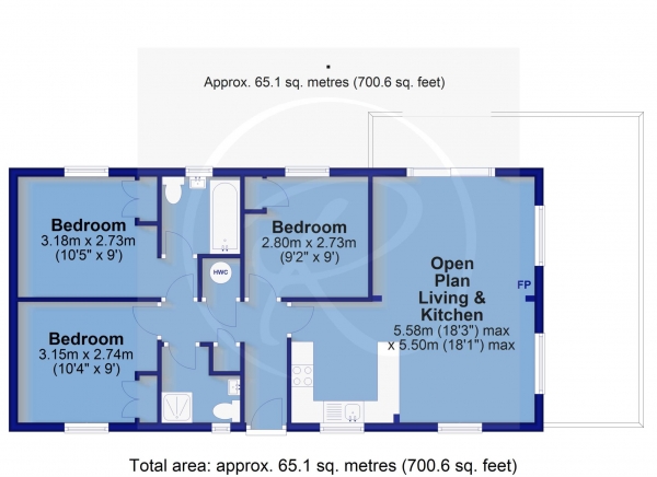 Floor Plan Image for 3 Bedroom Lodge for Sale in Hartland Forest, Woolsery