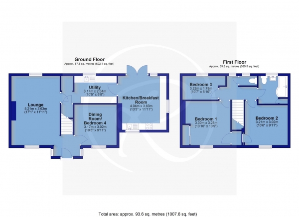 Floor Plan Image for 3 Bedroom Semi-Detached House for Sale in Church View, Weare Giffard