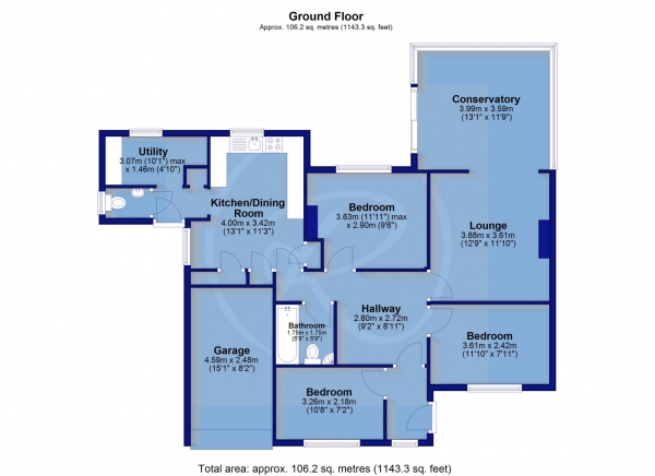 Floor Plan Image for 3 Bedroom Bungalow for Sale in Bay View Road, Northam