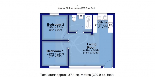 Floor Plan Image for 2 Bedroom Chalet for Sale in Bucklands, Buck`s Cross