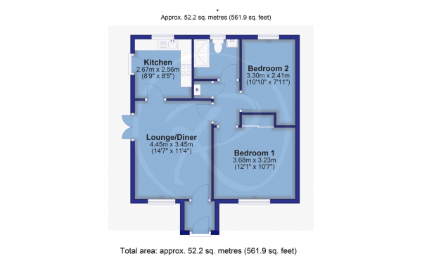 Floor Plan Image for 2 Bedroom Semi-Detached House for Sale in Hanson Park, Northam