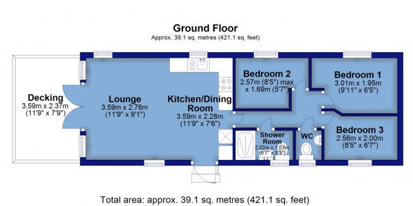 Floor Plan Image for Caravan for Sale in Glade, Buck`s Cross