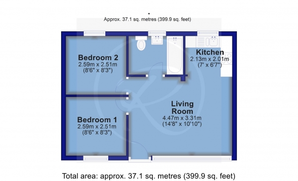 Floor Plan Image for 2 Bedroom Chalet for Sale in Bucklands, Buck`s Cross