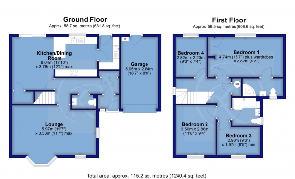 Floor Plan Image for 4 Bedroom Detached House for Sale in Fairfax Way, Torrington