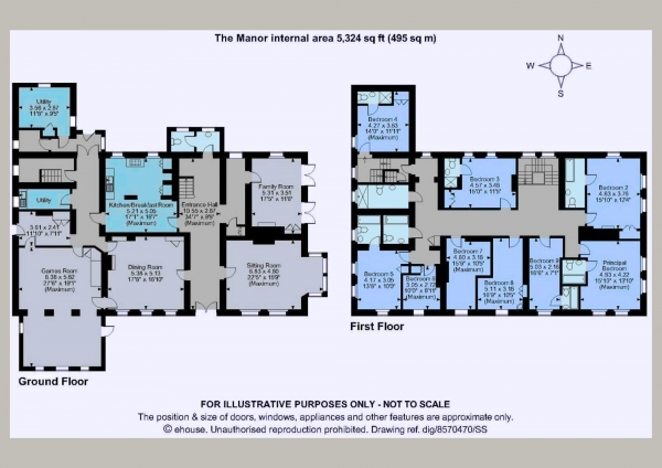 Floor Plan Image for 9 Bedroom Country House for Sale in Nr Bideford, North Devon