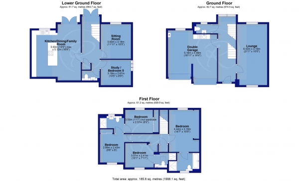 Floor Plan Image for 5 Bedroom Detached House for Sale in Field End, Bideford