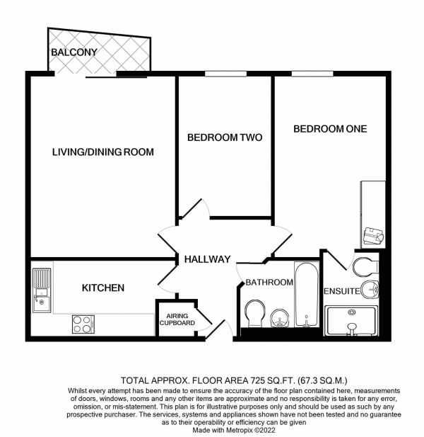 Floor Plan Image for 2 Bedroom Apartment for Sale in Coprolite Street, Ipswich
