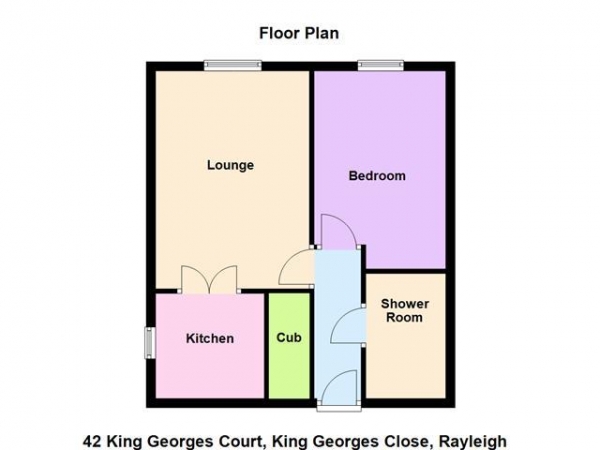 Floor Plan Image for 1 Bedroom Retirement Property for Sale in Retirement flat close to Town Centre