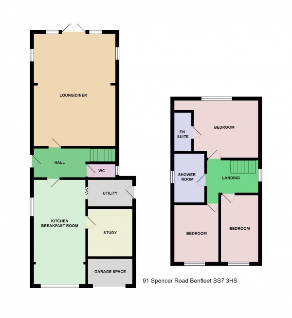 Floor Plan Image for 3 Bedroom Detached House for Sale in Spencer Road, Benfleet