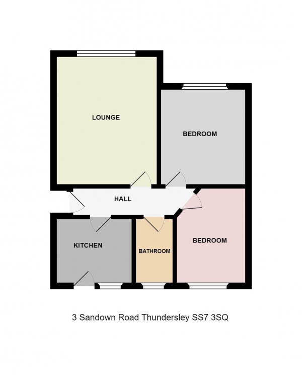 Floor Plan Image for 2 Bedroom Semi-Detached Bungalow for Sale in Sandown Road, Thundersley