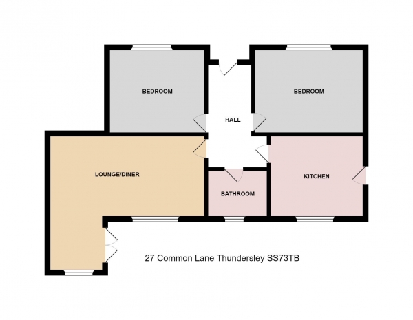 Floor Plan Image for 2 Bedroom Detached Bungalow for Sale in Common Lane, Thundersley