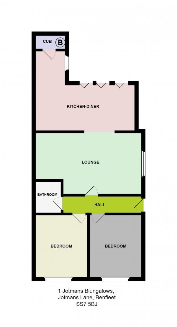 Floor Plan Image for 2 Bedroom Semi-Detached Bungalow for Sale in Jotmans Lane, Benfleet