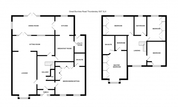 Floor Plan Image for 5 Bedroom Detached House for Sale in Great Burches Road, Thundersley