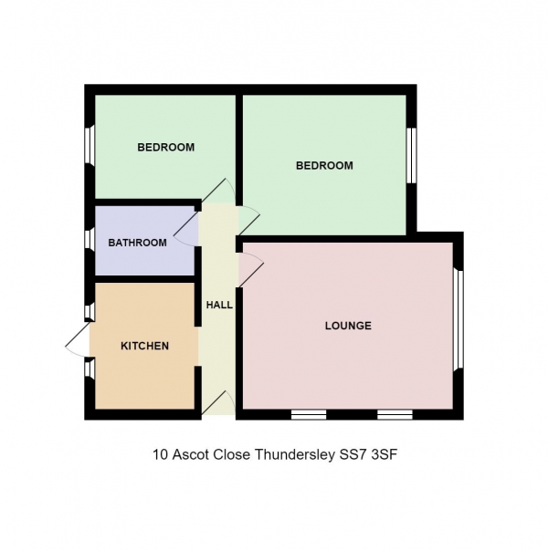 Floor Plan Image for 2 Bedroom Semi-Detached Bungalow for Sale in Ascot Close, Thundersley