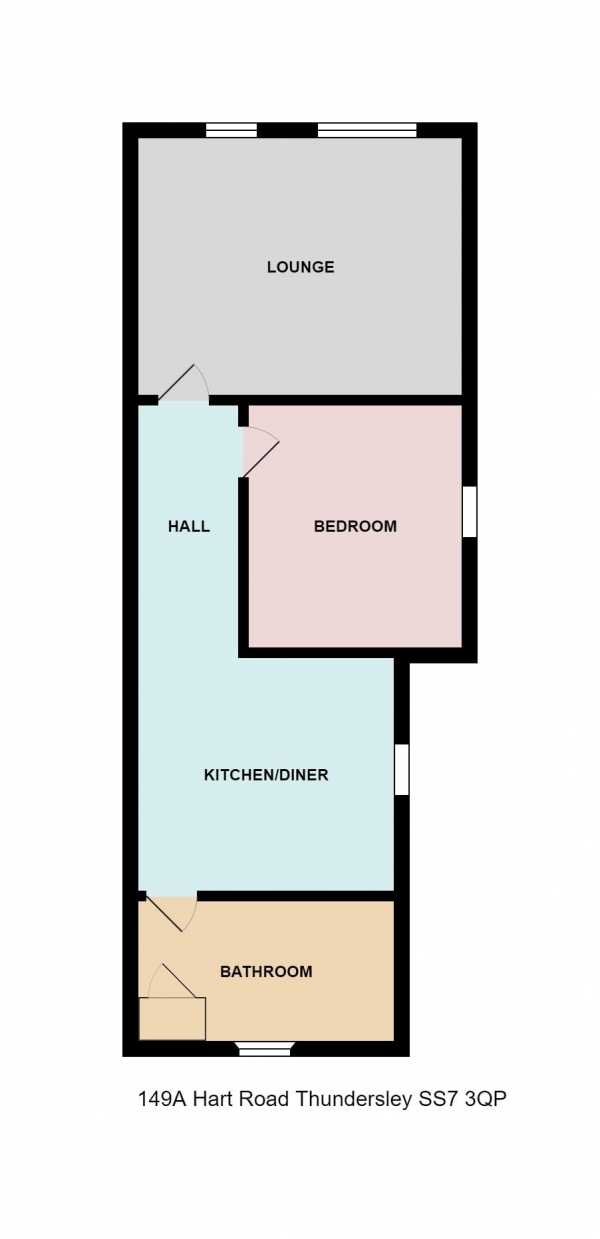 Floor Plan Image for 1 Bedroom Flat for Sale in Hart Road, Thundersley