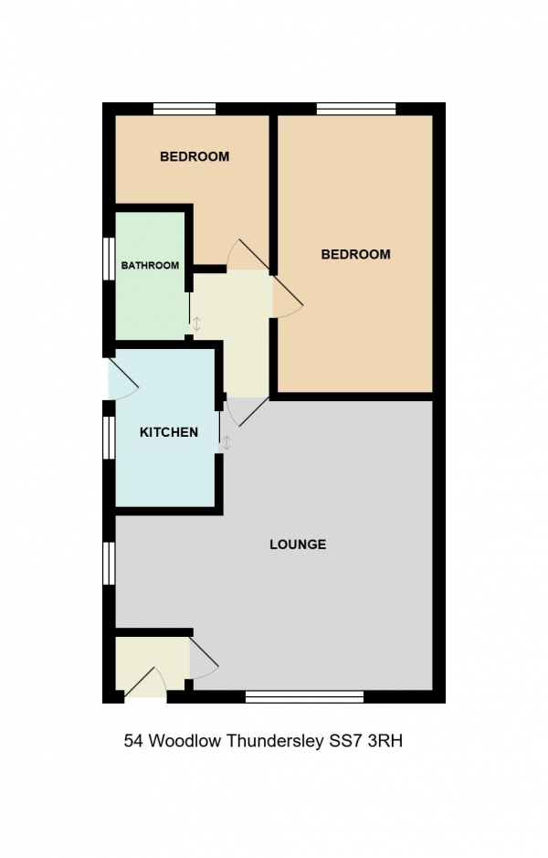 Floor Plan Image for 2 Bedroom Semi-Detached Bungalow for Sale in Woodlow, Thundersley