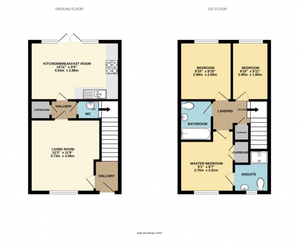 Floor Plan Image for 3 Bedroom End of Terrace House for Sale in Eagle Way, Jennett`s Park