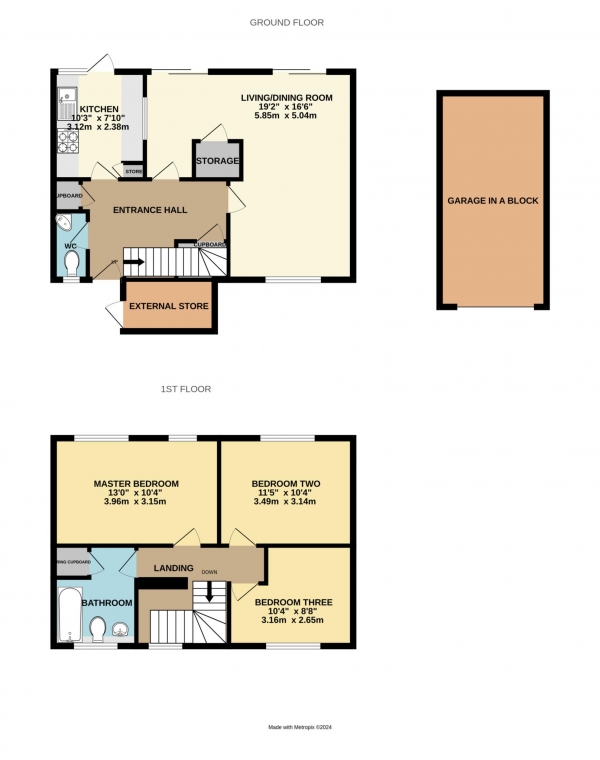 Floor Plan Image for 3 Bedroom End of Terrace House for Sale in Winscombe, Bracknell