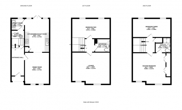 Floor Plan Image for 3 Bedroom Semi-Detached House for Sale in Goldfinch Crescent, Jennetts Park